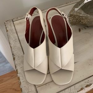 NBW Mercedes Castillo Off -White sling back shoes